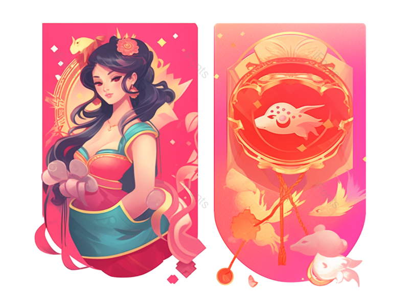 新春红包图片,红色元素,春节红包PNG,新年免抠素材